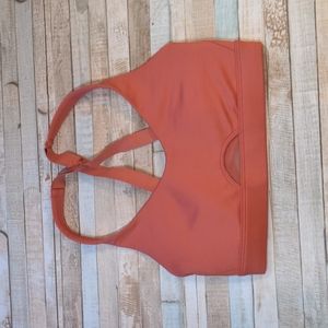 Victoria Sport salmon pink cross back sports bra